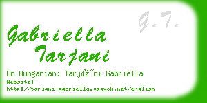 gabriella tarjani business card